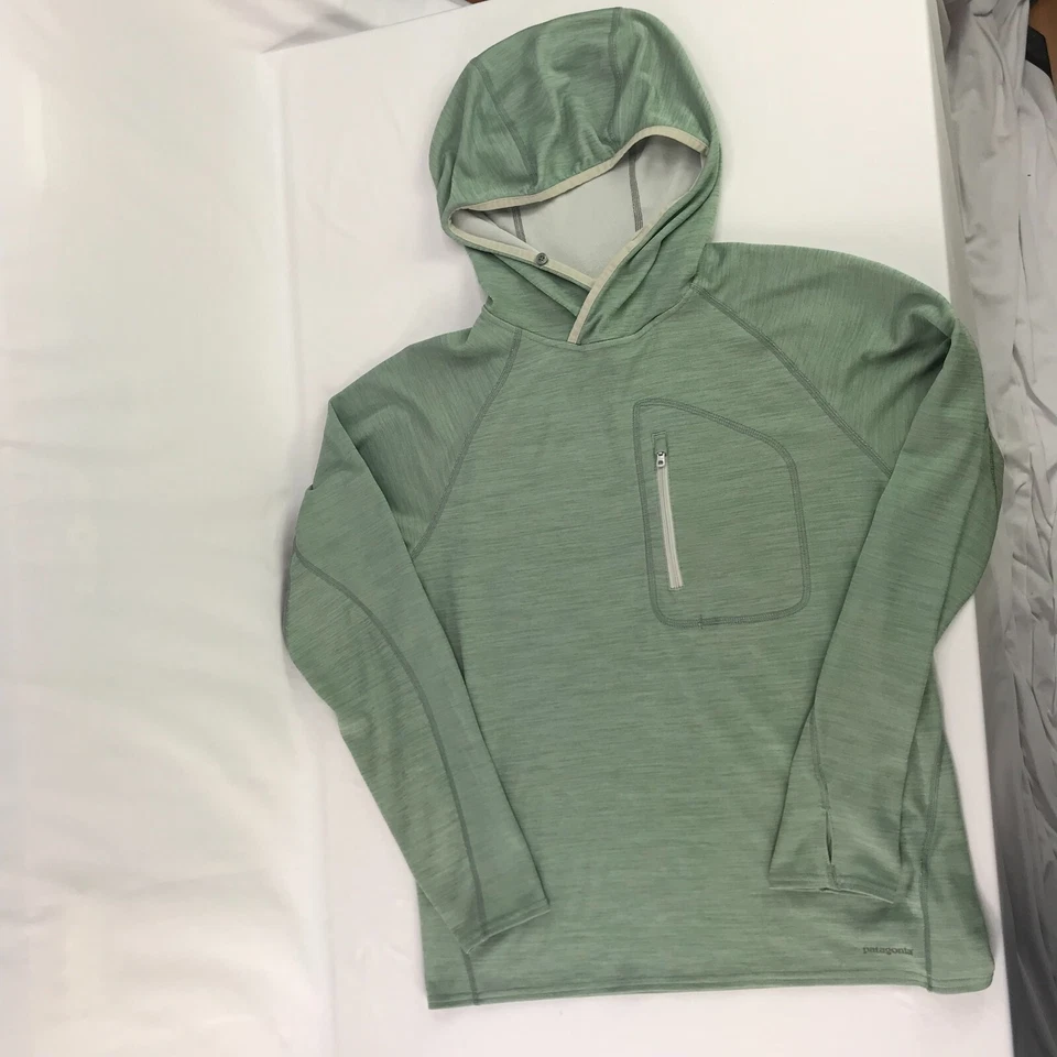 Patagonia Hoodie Long Sleeve Shirt.  Light Green. Size Women's Small. - Image 1 of 4