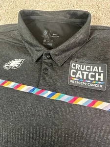 Philadelphia Eagles Men's XL Nike NFL Crucial Catch Intercept Cancer Polo Shirt - Picture 1 of 10