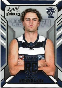 2019 Select Dominance Rookie (RC74) Oscar BROWNLESS Geelong 122/250 - Picture 1 of 1