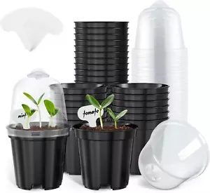 Nursery Pots for Plants,3 Inch Plant Pot for Planting with Humidity Domes Plasti - Picture 1 of 12