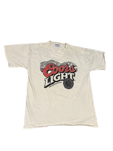 Vintage Coors Light Graphic T-Shirt AllSport Max Weight XL weiß 100% Baumwolle - Bild 1 von 8