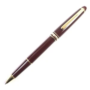 Montblanc Meisterstück Classic White Star Cap Ballpoint Pen Bordeaux Gold - Picture 1 of 9