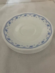Vintage Corning Corelle Morning Blue Saucer only Blue Flowers $1.99 Ea. Qty 7 - Picture 1 of 1