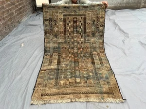 2 Fuß 11 x 4 Fuß 8 Fuß Antik Afghan Baluchi Teppich Geometrisch Stamm Wolle Handgeknüpft Rug - Bild 1 von 9