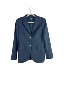 Brooks Brothers Damengröße 12 schwarz 100 % Wolle goldene Knöpfe Karriere Blazer - Bild 1 von 5