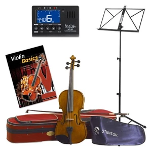 Stentor SR1500 3/4 Student II set violino accessori spartiti CD violino valigetta arco - Foto 1 di 9