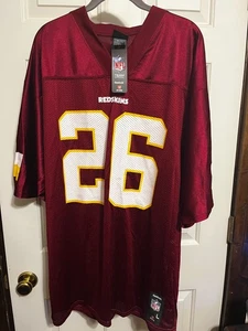 New W Tags Reebok Mens Washington Redskins Clinton Portis Jersey Red Size Large - Picture 1 of 8