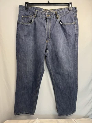 Indigo Palms Mens Classic Fit Straight Leg Denim Blue Jeans 42x30 - Image 1 of 4