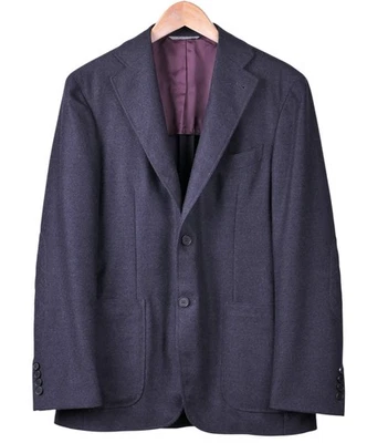 ACTUAL Canali Kei Gris Oscuro FLANELA Lana Sin Forro Blazer Abrigo Deportivo Chaqueta 38 R Foto 1 de 4