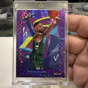 2025 Topps Finest Basketball Damian Lillard Purple X-Fractor /150 🔥 Bucks - Picture 1 of 2