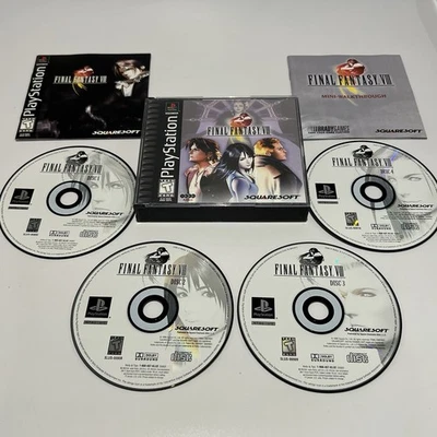 Final Fantasy VIII 8 (Sony PlayStation 1 PS1, 1999) CIB w Reg Black Label Tested Foto 1 de 4