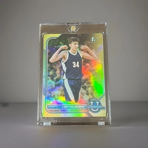2022-23 Bowman University Baloncesto Chet Holmgren Oro Refractor #ed 16/50 - Imagen 1 de 3