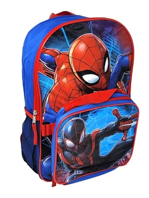 Marvel Spider-Man Backpack Lunch Bag Insulated 2 Piece Set - Image 1 of 4