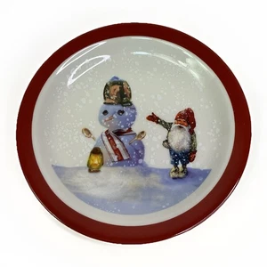 Placa Williams Sonoma Nordic Elf 7” Cómo construir un muñeco de nieve REEMPLAZO USADO EN EXCELENTE ESTADO #3 - Imagen 1 de 2