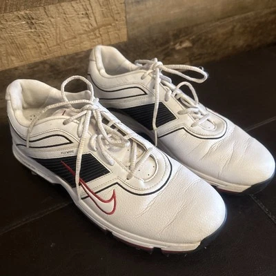 Nike White, Black And Pink Lunarlon Women’s Golf Shoes Size 8.5 - Image 1 of 4