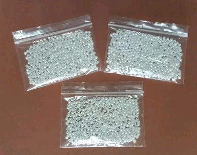 Wachsperlen Weiß Rund 3 mm.  1150 STK. Nähen Schmuck Brautkleid - Bild 1 von 3