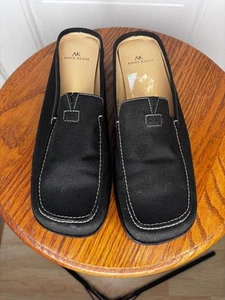 Scarpe basse donna ANNE KLEIN eleganti comode taglia 8 M nere microfibra - Foto 1 di 8