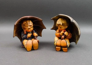 Goebel Germany Hummel Regenschirm Junge 152/OA & Mädchen 152/OB Porzellan Figuren Paar - Bild 1 von 9