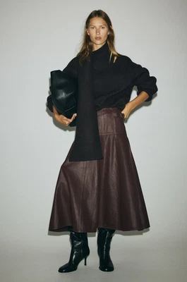 H&M A-Line Denim Skirt (Dark brown) - Image 1 of 4