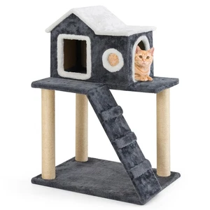 36" Cat Tree Kitten Activity Tower Furniture Room Condo Scratching Posts Ladder - Picture 1 of 10