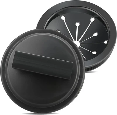 3 Inch Garbage Disposal Splash Guard with Cover Black 1+1  - Image 1 of 4