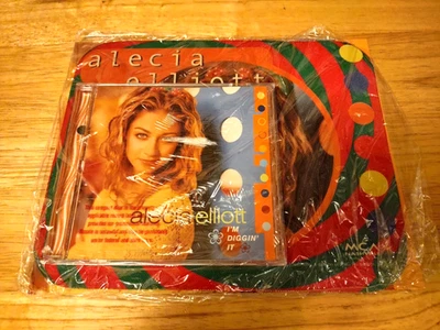 **RARE** Alecia Elliott "I'm Diggin' It" CD Mouse Pad Promotional Press Kit MCA - Image 1 of 3
