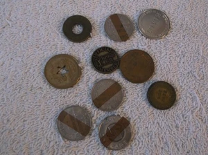 Lot of 10 Token & Fare Coins - Picture 1 of 9