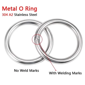 Metal Round O Rings- 304 A2 Stainless Steel- Welded Marks/No Weld Marks Polished - Picture 1 of 8