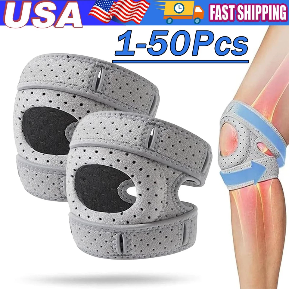 Knee Brace Support Neoprene Patella Stabilizing Compression Straps Adjustable US - Image 1 of 4