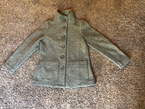 LL Bean Women’s XS Wool Bellandi Italy Fabric Button Up Pockets Coat - Picture 1 of 12