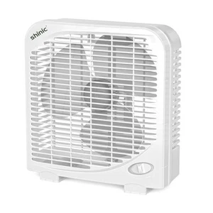 10" Tabletop Box Fan for Bedroom, 2 Speeds, Quiet Table Fan with Strong Airfl... - Picture 1 of 7