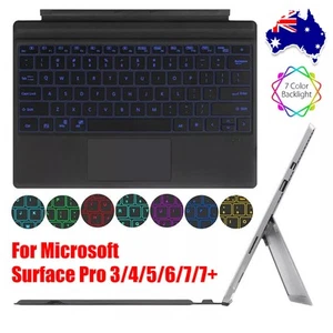 Wireless Keyboard Backlit Type Cover Magnetic for Microsoft Surface Pro 7/6/5/4 - Picture 1 of 24