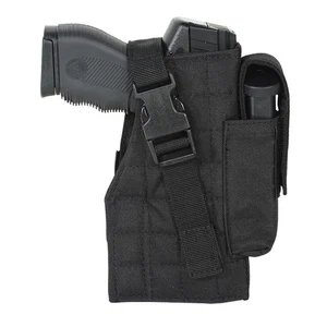 VooDoo Tactical MOLLE PALS Pistol Holster & Attached Magazine Pouch Right Black - Picture 1 of 1