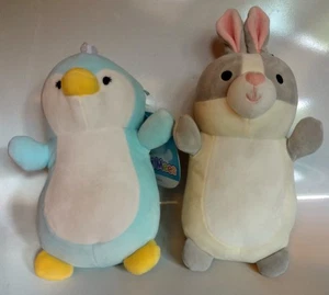 Lorita the Bunny Raina the Penguin 2 Squishmallows NWT Plush Hug Mees Free Ship! - Picture 1 of 10