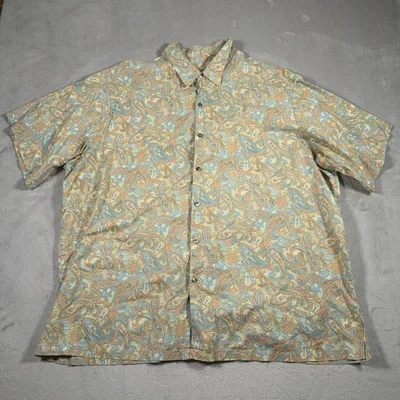 Camisa de Césped de Algodón Hawaiano Tori Richard De Colección Talla 3XB Cachemira Abotonada Usada en Excelente Condición Foto 1 de 4