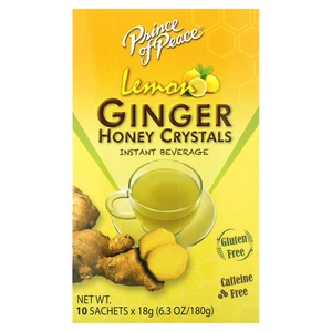 Ginger Honey Crystals Instant Beverage, Caffeine Free, Lemon, 10 Sachets, 6.3 oz - Picture 1 of 3