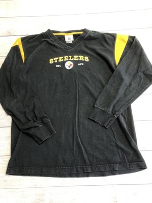 Camisa Pittsburgh Steelers Mujer Grande Cuello en V Negra Amarilla NFL Fútbol Foto 1 de 4