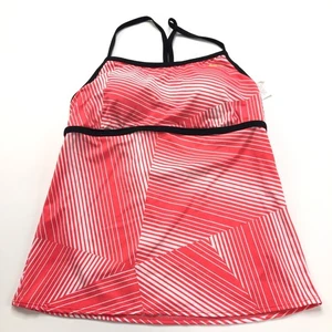 Nike 10 Pink Tankini Swim Lined Padded Womens Beach Swimwear Strap Top - Picture 1 of 7