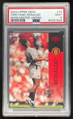 2003 Upper Deck Manchester United #14 Cristiano Ronaldo PSA 9 Foto 1 de 2