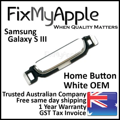 Samsung Galaxy S3 i9300 i9305 OEM White Home Button Main Keypad New Replacement Foto 1 de 2