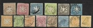 GERMANY WURTTEMBERG LOT Sc 41 42 44 45 47 to 52 and 52A USED FVF - Picture 1 of 1