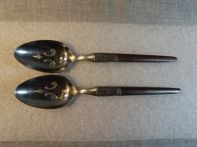 Par de cucharas perforadas para servir MCM EKCO ETERNA patrón La Joya - Buen estado Foto 1 de 4