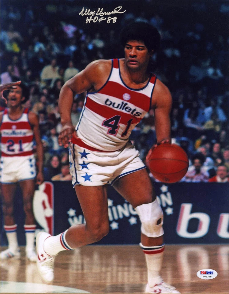Wes Unseld SIGNED 11x14 Photo + HOF 88 Washington Bullets PSA/DNA AUTOGRAPHED - Image 1 of 1