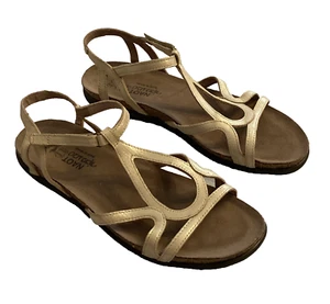 Naot Womens Dorith Leather Strappy Flat Comfort Shoes Sandals Rose Gold Sz 9 - Picture 1 of 8