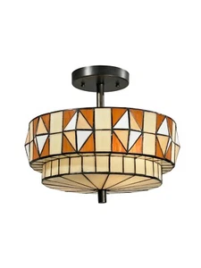 TH12397-P35 -Dale Tiffany  Wescott Tiffany  Semi-Flush Mount - Picture 1 of 2
