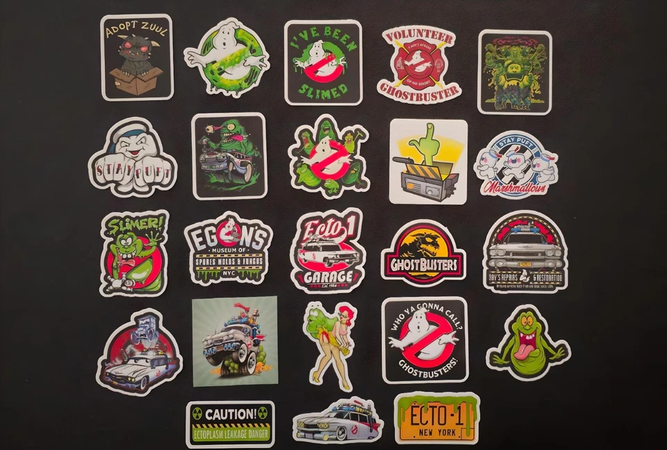 捉鬼敢死队乙烯基贴纸 Ecto1 Slimer zuul Stay Puft 愚蠢恐怖无幽灵 — 第 1/1 张图片
