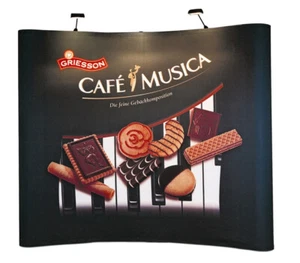 Popup Display Messesystem - 3x3 gebogen  in Koffertheke - mit / ohne Druck- Neu - Bild 1 von 6