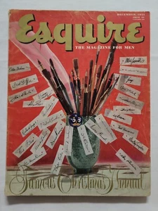 1951 December ESQUIRE Magazine For Men Vintage Famous Christmas Annual (MH209) - Picture 1 of 3