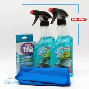 MAFRA KIT LAVAGGIO VETRI - GLASS CLEANER X2 + 1SHINE VETRI PANNO IN MICROFIBRA - Imagen 1 de 1