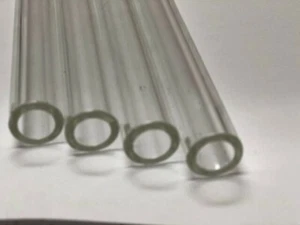 PYREX GLASBLASROHR 8" lang -10 mm x 1,5 mm Dicke x 5" lang klar - Bild 1 von 1